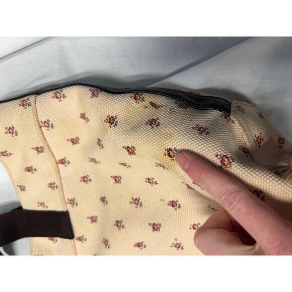 Coach Canvas Stars Floral Tan Shoulder Tote Bag GS - Picture 6 of 13